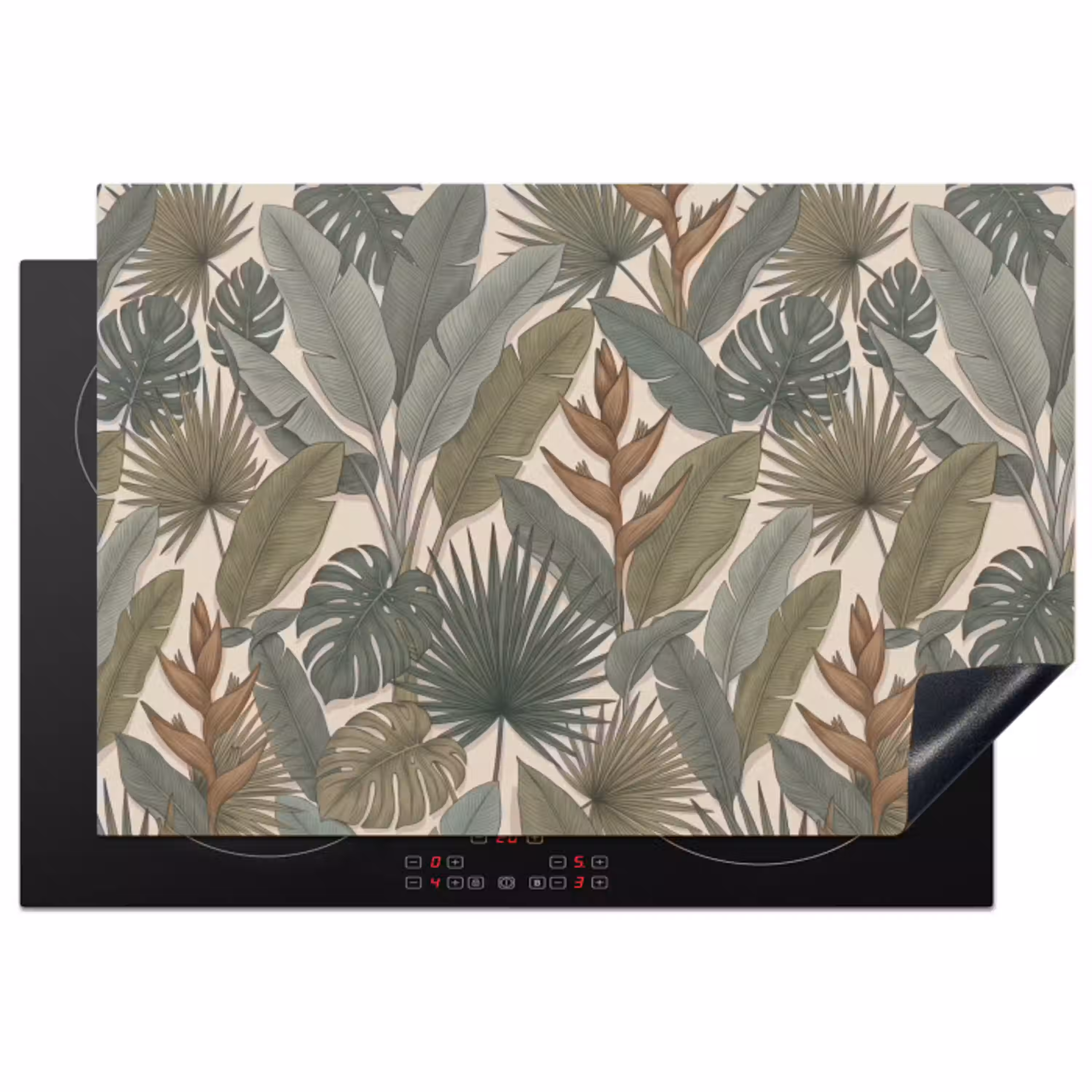 Planten - Tropisch - Natuur - Illustratie - Groen Inductie beschermer vinyl 3mm klein -3d