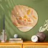 Peach - Eten - Taart - Oranje Wandcirkel Organisch Aluminium middel -sfeer2