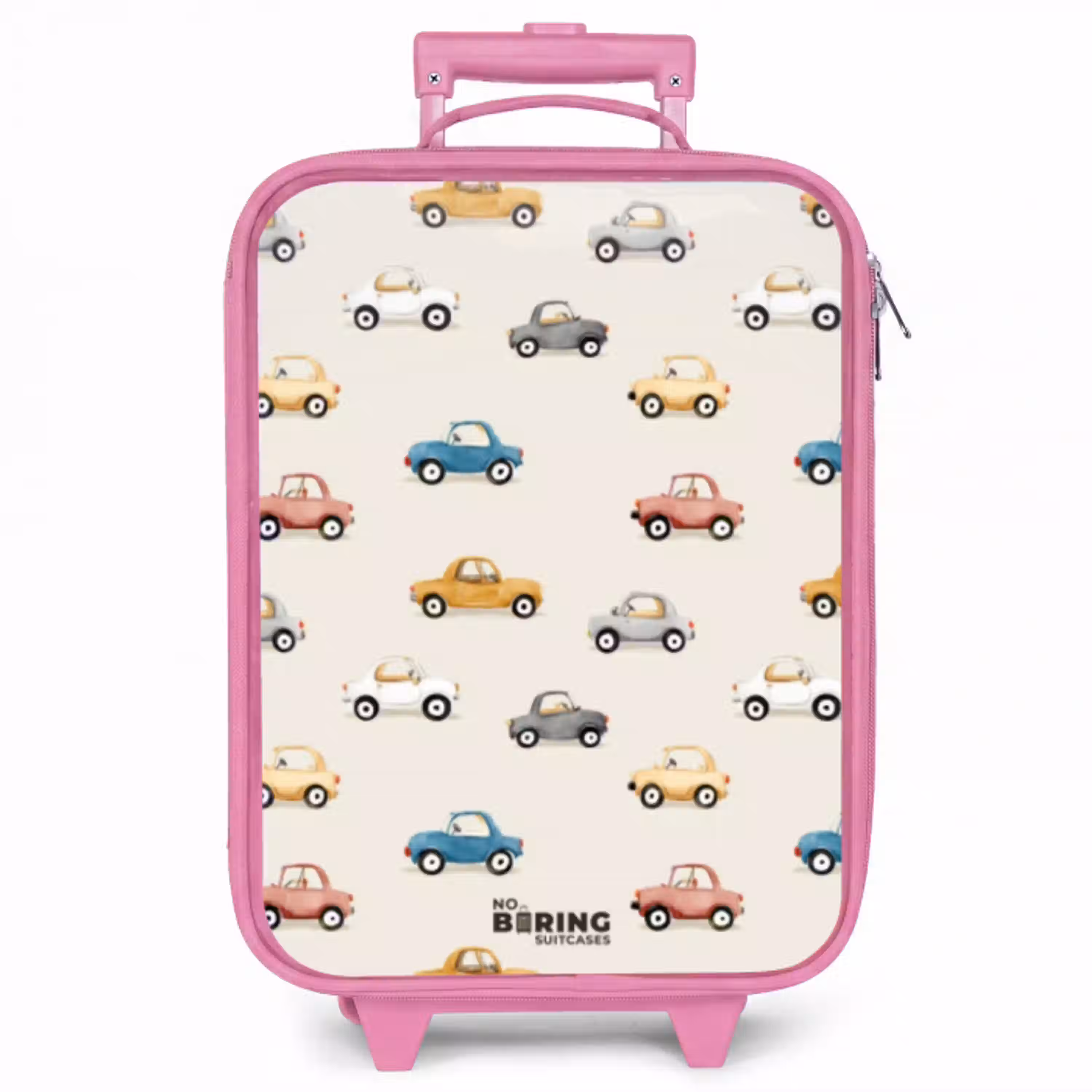 Kleurrijke retro autootjes Kinderkoffer - Roze klein -zzz_website3d