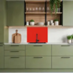 Rood - Kleur - Effen keuken achterwand 2 middel 865 -sfeer3