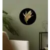 Mais - Eten - Goud - Zwart Wandcirkel behangsticker klein -sfeer2