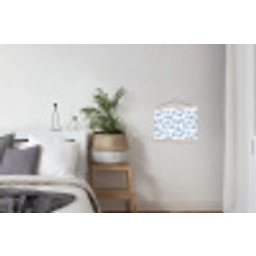 Waaier - Modern - Blauw textielposter latten blank klein 122 -woonkamer