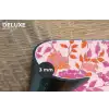 Bloemenpatroon - Roze - Oranje - Bloemen Placemat vinyl groot -closeup