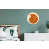 Schelp - Oranje - Ribbels Wandcirkel aluminium klein -slaapkamer