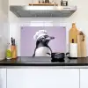 Pinguïn - Koksmuts - Lief - Paars Inductie beschemer met haakjes klein -sfeer2