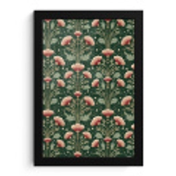 Patroon - Botanisch - Kleurrijk fotolijst zwart zonder passe partout klein 224 -3d