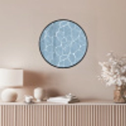 Organisch - Patroon - Blauw Fotolijst rond zonder passe partout klein 856 -sfeer3