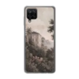 Zee - Villa - Beige Telefoonhoesje Samsung Galaxy A12 klein -3d