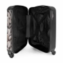 Kiezels - Stenen - Grijs NBS - Handbagage koffer - Volwassenen Unisex middel -binnenkant