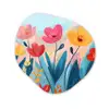 Illustratie - Bloemen - Kleurrijk Wandcirkel Organisch Forex 3mm klein -3d