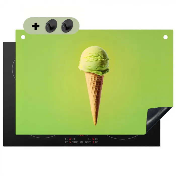 Hoorntje - Schepijs - Groen Inductie beschemer met haakjes klein -3d