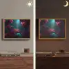 Standbeeld - Zeebodem - Koraal - Kleurrijk Light Box met batterij (Wandlamp) middel -sfeer3