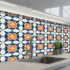 Traditioneel - Tegel - Oranje keuken achterwand 2 middel 871 -3d_schuin