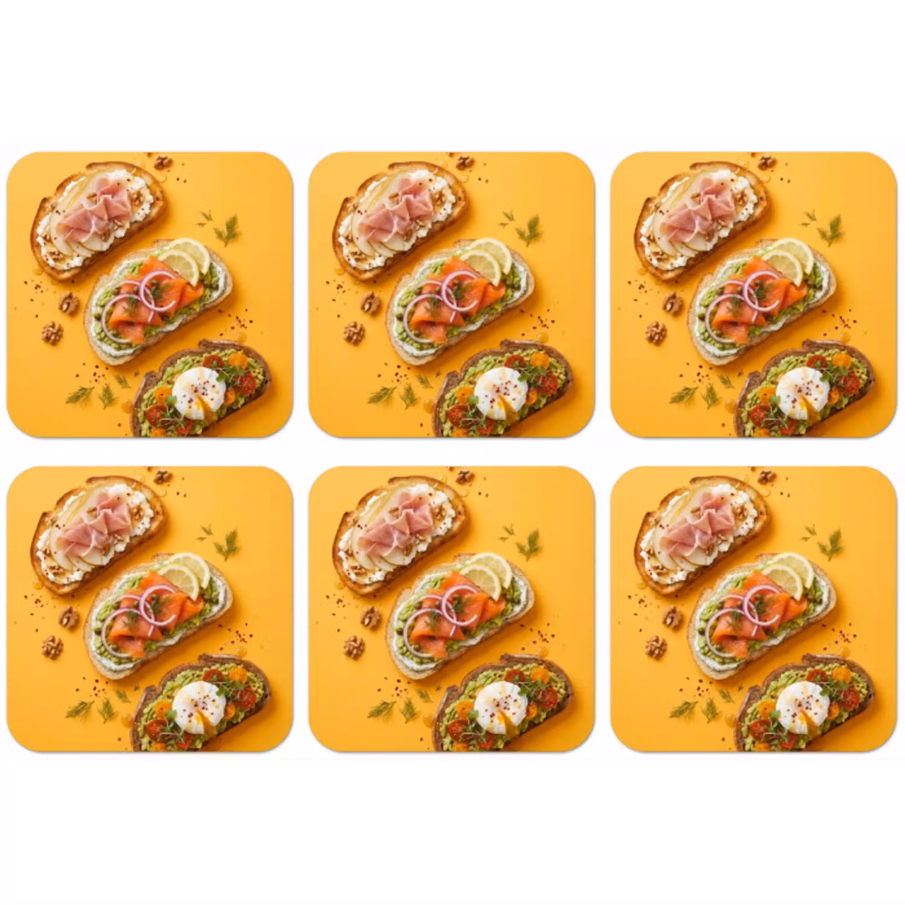 Eten - Brood - Ontbijt - Modern - Kleurrijk onderzetter kurk middel -zkaufland3dotto
