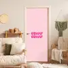 Bisou - Roze - Dikke letters deurposter klein -sfeer2