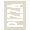 Pizza - Decoratie - Japandi - Wit poster papier klein -3d