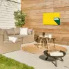 Cool - Geel - Groen Tuinposter op houten frame 2 cm dik klein -sfeer2