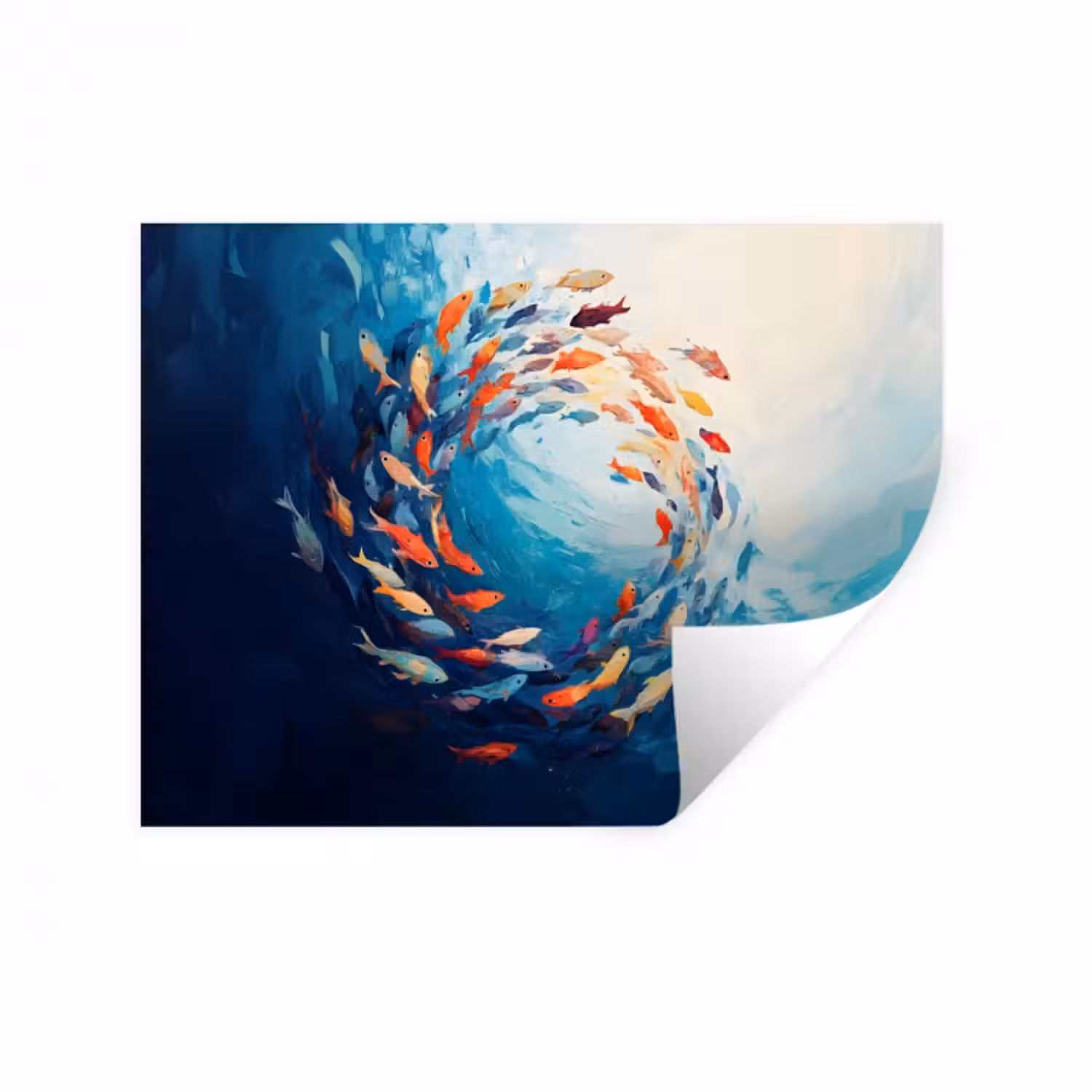 Wandtattoo – Meer - Fische - Bunt - Dynamisch