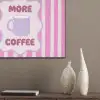 More coffee - Roze - Paars - Strepen - Mok PET vilt klein -sfeer6_closeup