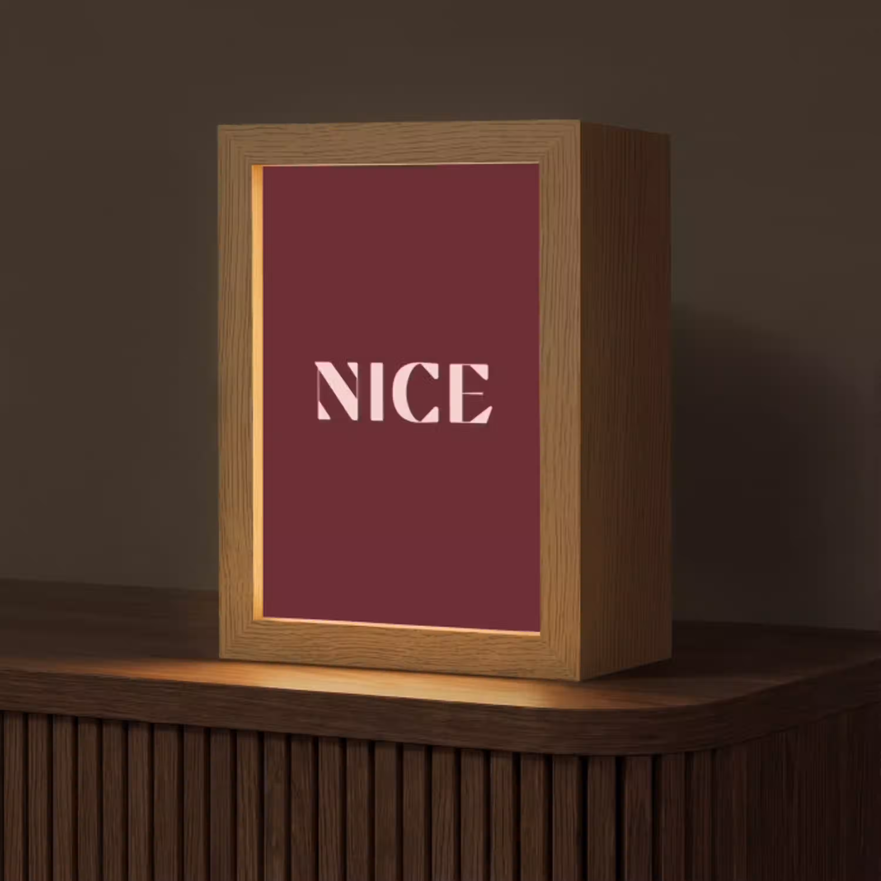 Nice - Bordeaux - Roze Light Box met kabel (Tafellamp) klein -z3d_website