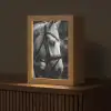 Paard - Schimmel - Portret Light Box met kabel (Tafellamp) klein -z3d_website