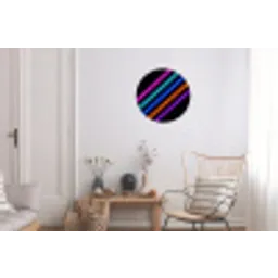 Esthetiek - Retro - Neon Wandcirkel aluminium klein -woonkamer