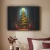Kerstboom - Cadeau - Kerst - Winter Textielframe zwart klein -sfeer1