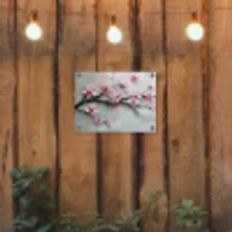 Bloesem - Kunstzinnig - Roze - Sakura tuinposter los doek klein -sfeer1