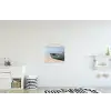 Boot - Zandstrand - Zee textielposter latten blank klein -kinderkamer