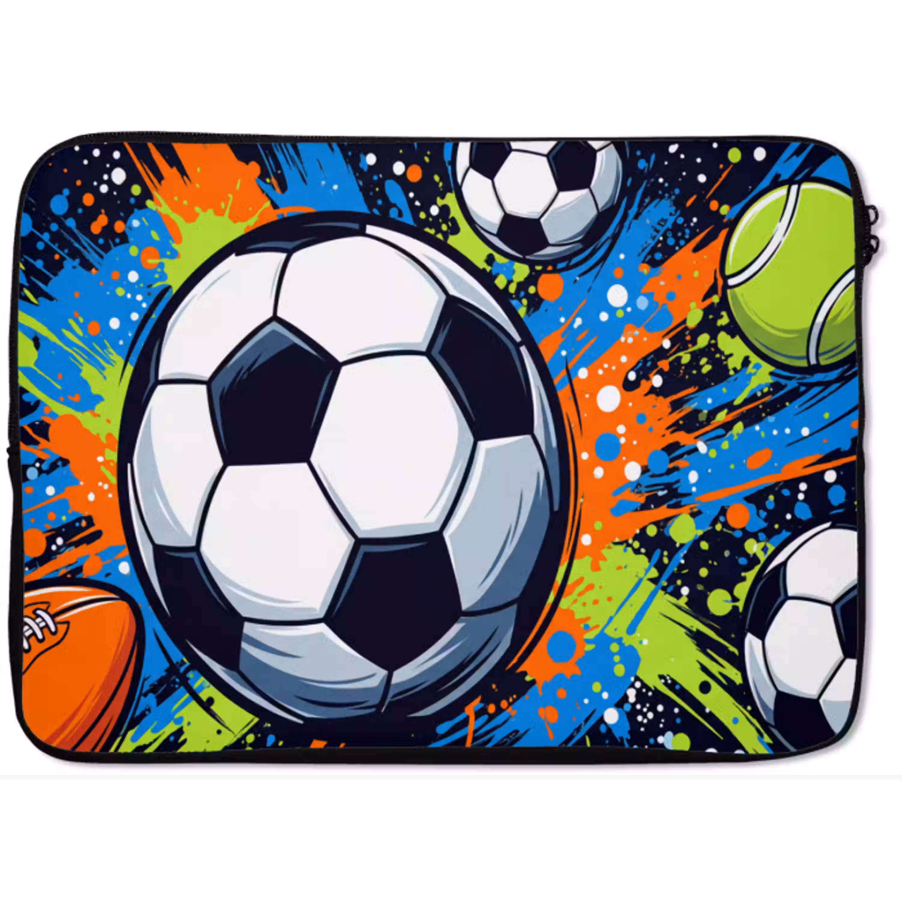 Sport - Ballen - Kleurrijk laptophoes neopreen klein -zkaufland3dotto