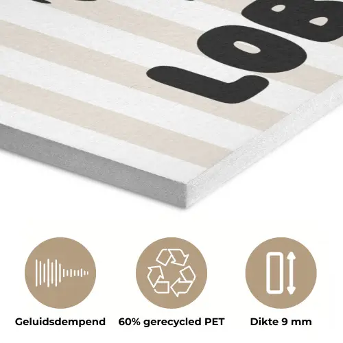Lobster - Beige - Minimalistisch PET vilt klein -closeup_NL