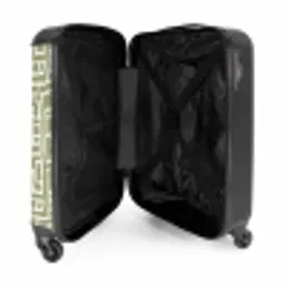 Grafisch - Patroon - Groen NBS - Handbagage koffer - Volwassenen Unisex middel -binnenkant