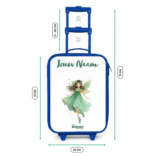 Zwevende groene elf Kinderkoffer - Blauw klein -productfoto_formaten