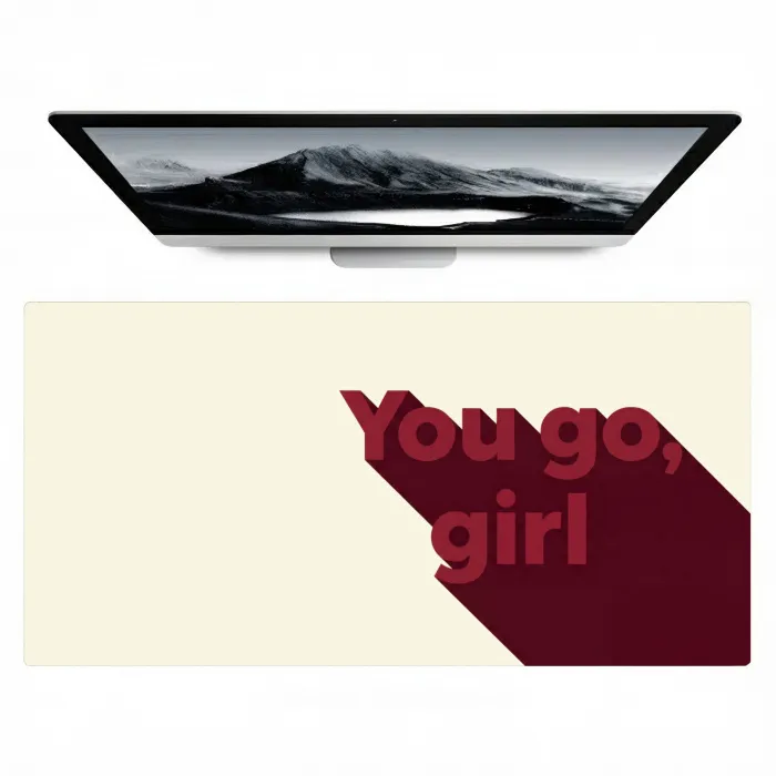 you go girl - 3D - Rood Muismat XXL klein -zzz3d