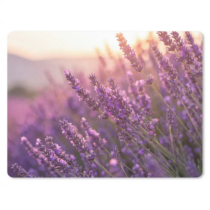 Lavendel - Paars - Zonlicht muismat rubber klein -3d