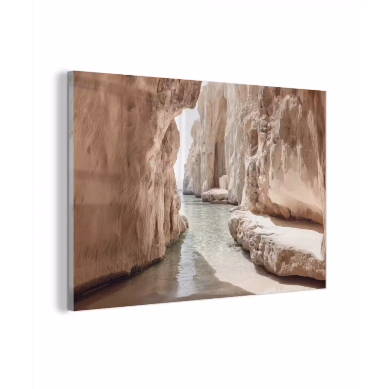 Glasbild - Felsen - Meer - Sand - Schlucht