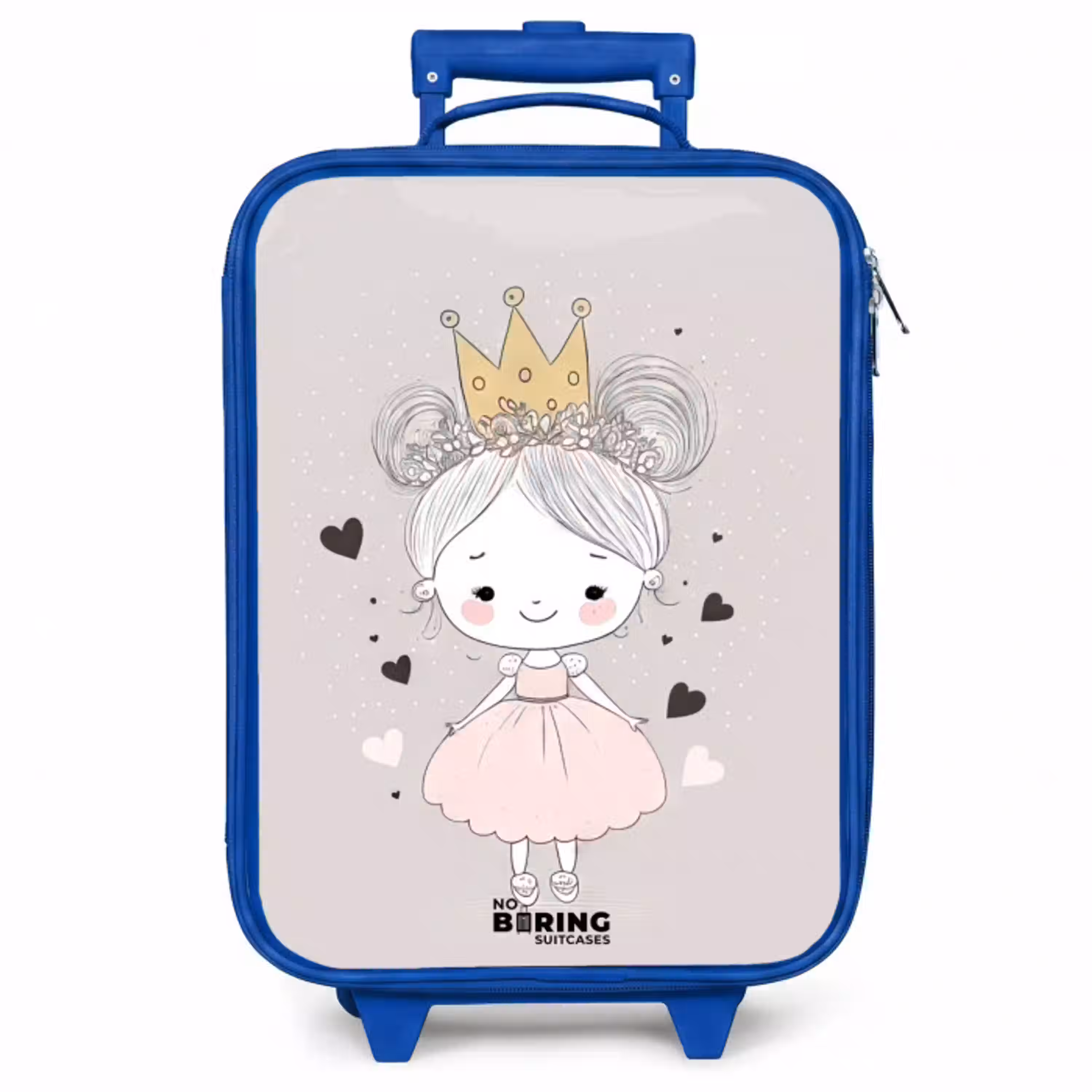 Prinses met knotjes Kinderkoffer - Blauw klein -zzz_website3d