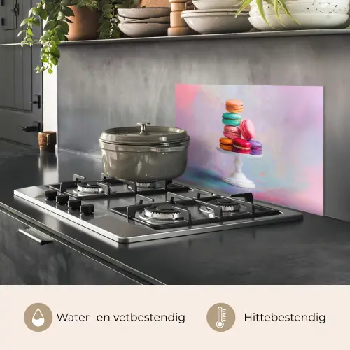 Macarons - Schaal - Pastel - Kleurrijk keuken achterwand spatscherm klein -usp_NL