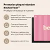 Roze - Gestreept - Belle Inductie beschermer vinyl 3mm middel -zzzzzzusp-haakje_FR
