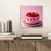 Taart - Hart - Roze aluminium wit klein -sfeer1