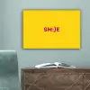 Smile - Roze - Geel canvas 2cm klein -sfeer4