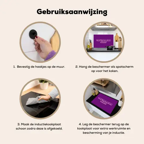 You're doing great - Paars - Bubble letters Inductie beschemer met haakjes klein -ky-gebruik-nl