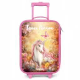 Eenhoorn - Vlinder - Roze - Manen Kinderkoffer - Roze klein -3d