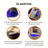 Blauw - Lijnen - Roze - Abstract Inductie beschermer vinyl 3mm klein 276 -zzzzzzz-td-werking