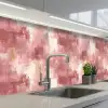 Penseelstrepen - Verweerd - Roze keuken achterwand 2 middel 871 -3d_schuin