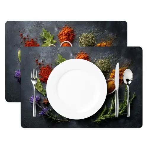 Lepels - Wit - Poeder - Kruiden Placemat vinyl groot -zzsfeer2_Kitchenyeah-website