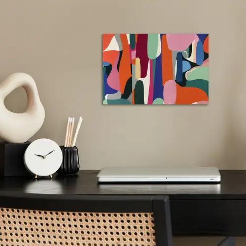 Vormen - Ritmisch - Kleuren - Abstract poster papier klein -sfeer1