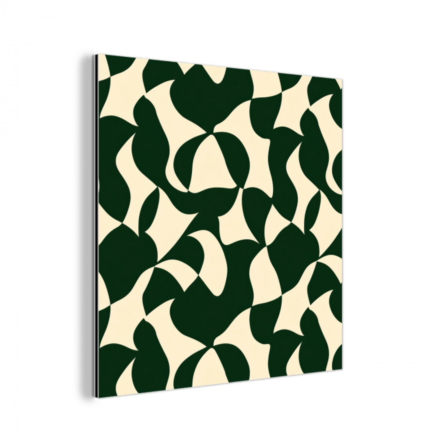 Groen - Organische vlakken - Crème aluminium wit klein 46 -3d