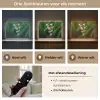 Bloemen - Wit - Bladeren - Lelietjes Light Box met batterij (Wandlamp) middel -USP_lichtkleurNL