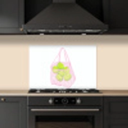 Netzakje - Roze - Illustratie - Limoenen keuken achterwand spatscherm klein -sfeer1